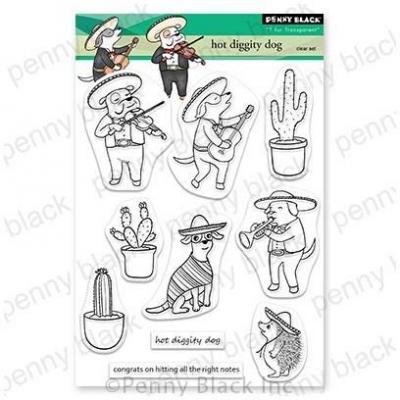 Penny Black Clear Stamps - Hot Diggity Dog